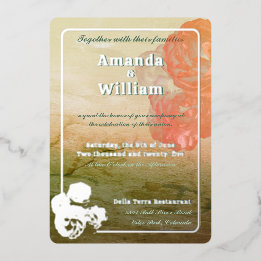 Invitation En Aluminium Mariage intemporel romantique exquis