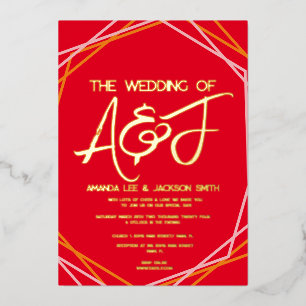 Invitation En Aluminium Mariage lumineux rouge rose orange du lever du sol