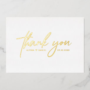 Invitation En Aluminium Mariage Luxueux avec Feuille d'Or Élégante