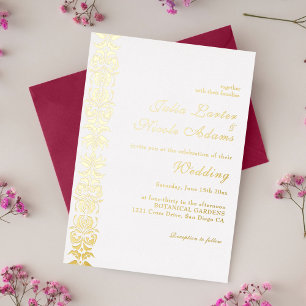 Invitation En Aluminium Mariage Mandala Floral de la Source Murmurante
