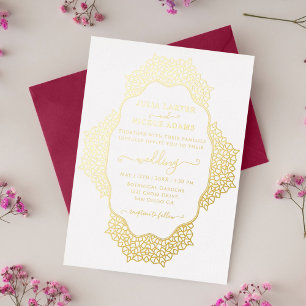 Invitation En Aluminium Mariage mandala géométrique en treillis marocain