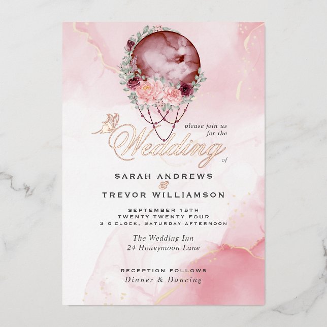 Invitation En Aluminium MARIAGE | Mandela romantique Lune rose (Recto)