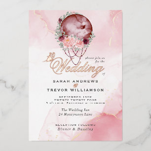 Invitation En Aluminium MARIAGE Mandela Rose Luna Romantique