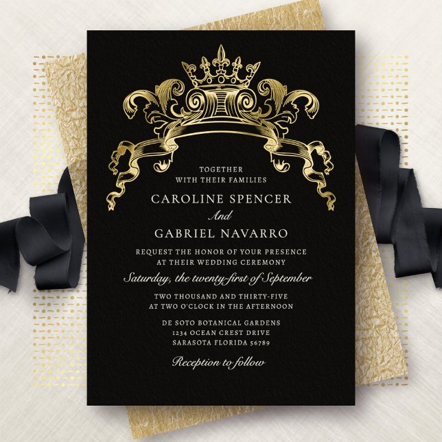 Invitation En Aluminium Mariage Médiéval Conte de Fées Royal (Créateur téléchargé)