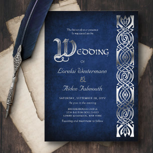 Invitation En Aluminium Mariage Médiéval Fantastique
