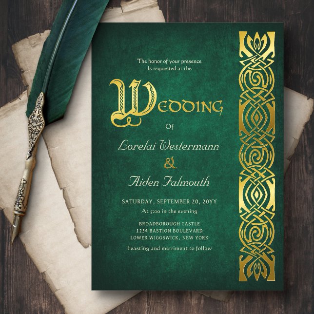 Invitation En Aluminium Mariage Médiéval Fantastique (Créateur téléchargé)