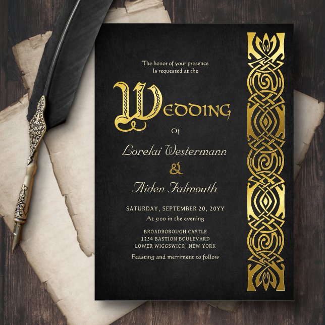 Invitation En Aluminium Mariage Médiéval Fantastique (Créateur téléchargé)