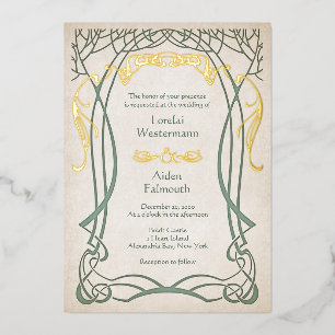 Invitation En Aluminium Mariage Médiéval Fantastique Celtique