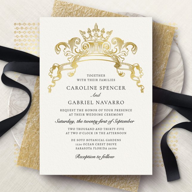 Invitation En Aluminium Mariage Médiéval Royal de Conte de Fées (Créateur téléchargé)