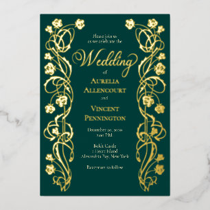 Invitation En Aluminium Mariage médiéval royal Rose