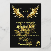 Mariage minimaliste à feuille d'aile de Wing or cl