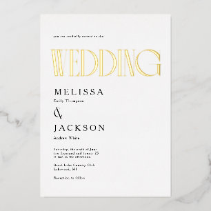 Invitation En Aluminium Mariage minimaliste chic