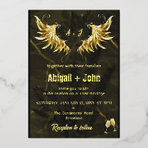 Mariage minimaliste feuille sèche Classic Gold Win