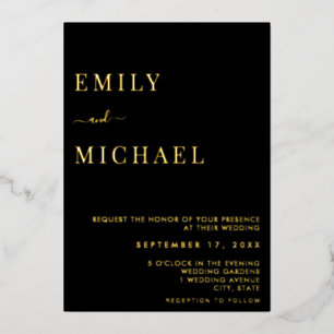 Invitation En Aluminium Mariage minimaliste moderne