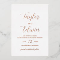 Mariage Minimaliste Moderne Enregistrer la Date