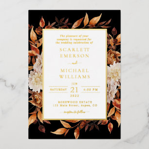 Invitation En Aluminium Mariage moderne Automne