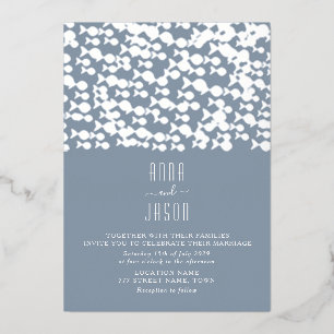 Invitation En Aluminium Mariage moderne Dusty Blue Beach