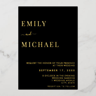 Invitation En Aluminium Mariage moderne minimaliste