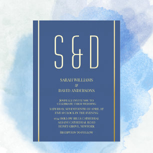Invitation En Aluminium Mariage Moderne Minimaliste Chic Écriture