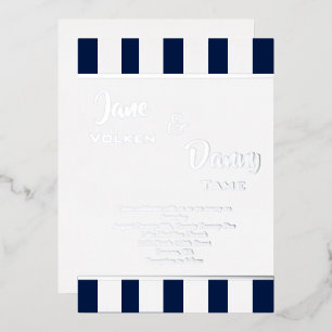 Invitation En Aluminium Mariage moderne noir et blanc avec