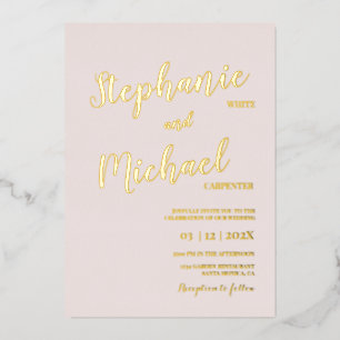 Invitation En Aluminium Mariage moderne réel