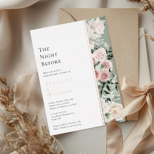 Invitation En Aluminium Mariage Moderne Rose Poussiéreux en Feuille de FOI