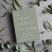 Mariage Moderne Vert Sauge Gras Doré