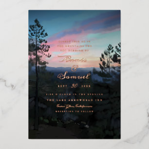 Invitation En Aluminium Mariage Mountain Getaway