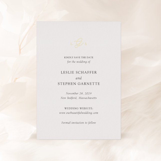 Invitation En Aluminium Mariage Noir et Blanc Timeless Save the Date (Créateur téléchargé)