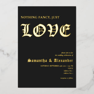 Invitation En Aluminium Mariage noir Gothique Glam Rien de fantaisiste jus