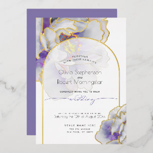 Invitation En Aluminium Mariage   Peine pourpre étonnante