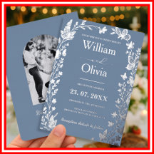 Mariage photo Fleur sauvage Dusty Blue Silver