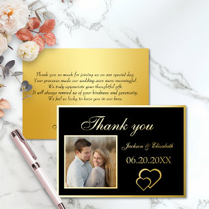 Invitation En Aluminium Mariage photo moderne Black Elegant