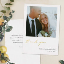 Mariage photo simple Gold Foil
