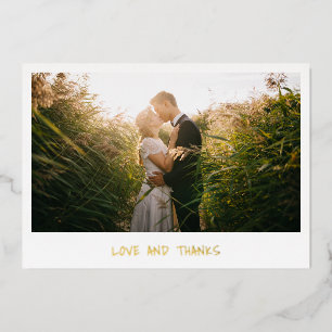 Invitation En Aluminium Mariage photo simple or