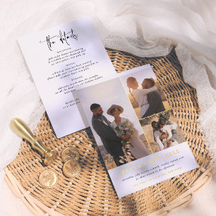 Invitation En Aluminium Mariage photo tout en un QR Code 3