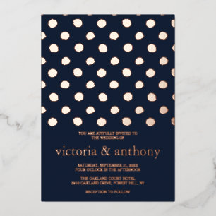 Invitation En Aluminium Mariage Pois moderne Real