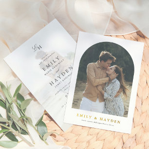 Invitation En Aluminium Mariage simple arch photo Bohème Minimaliste