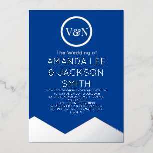 Invitation En Aluminium Mariage Sun Blue and White Mountain