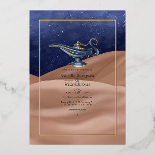 Invitation En Aluminium Mariage sur le thème des Mille et Une Nuits