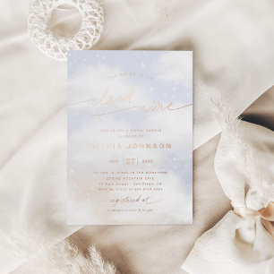 Invitation En Aluminium Mariage sur un nuage