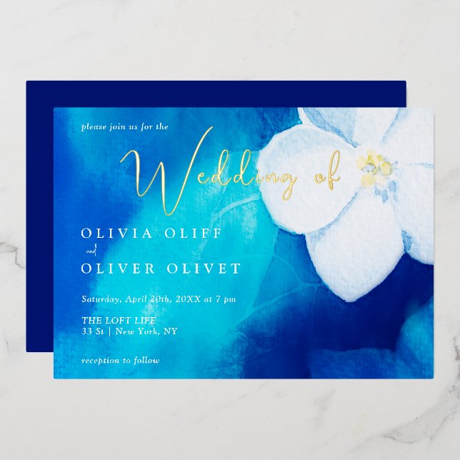 Invitation En Aluminium Mariage Tendresse de Printemps (Recto/Verso)