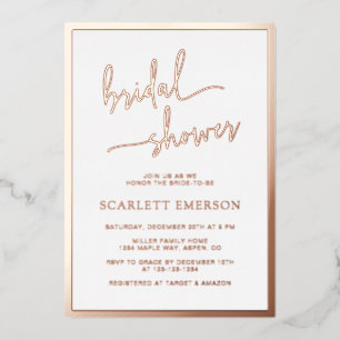Invitation En Aluminium Mariage Thème Rose Gold