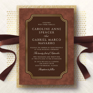 Invitation En Aluminium Mariage traditionnel dans le désert occidental