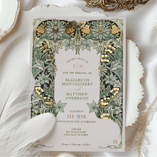 Invitation En Aluminium Mariage victorien vintage Columbine