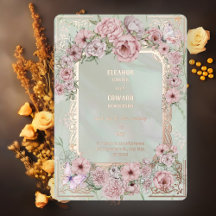 Mariage Vintage Pivoine Menthe