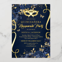 Mascarade papillon Royal Navy Quinceanera