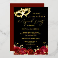 Masquerade Party Rouge or Rose Masque Quinceanera