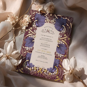Invitation En Aluminium Mauve Lavender Vintage Pimpernel William Morris