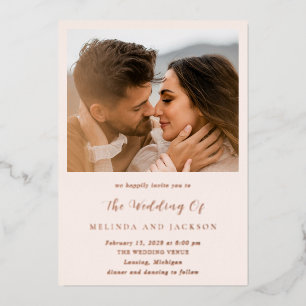 Invitation En Aluminium Melinda Mariage moderne